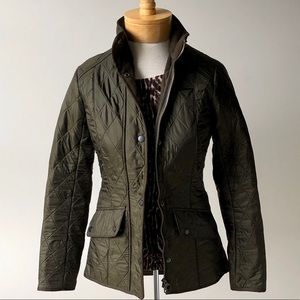 Barbour Olive Cavalry Diamond Quilted Jacket